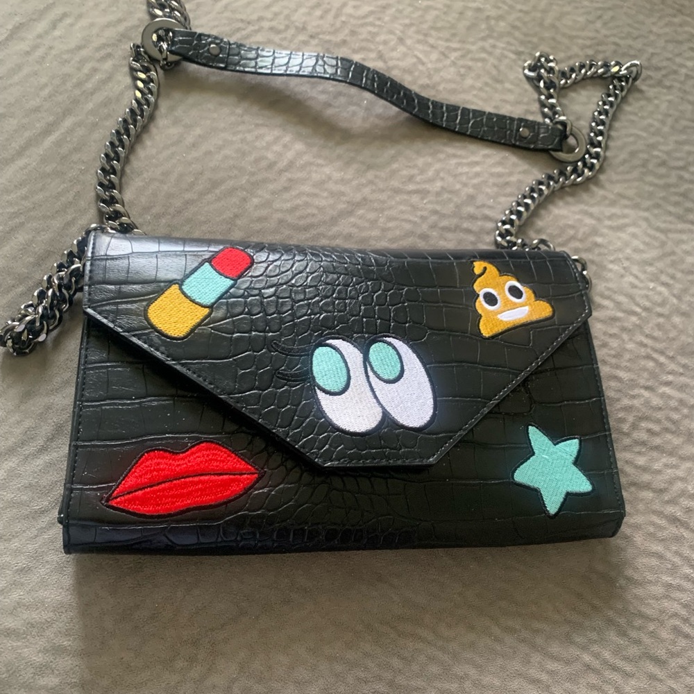 Sam Edelman Black Emoji Crossbody Handbag